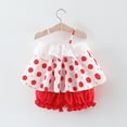 thumbnail image 6 of TAIAOJING Baby Girls 6M-24M Cartoon Strawberry Dot Printed Ruffles Vest Tops Shorts Outfits For 3-6 Months, 6 of 7
