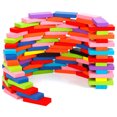 thumbnail image 2 of Juguete de dominó para niños, 120 piezas de juguete de dominó de madera, juguete de dominó de aprendizaje, juguete de dominó, rendimiento lleno de energía, 2 of 8