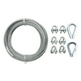 thumbnail image 2 of 1/8" Cable Wire Rope Kit with Clips and Thimbles, Galvanized Wire, Peerless Chain Company, 1/8-inch diameter, #4742520R, 2 of 10