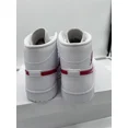 thumbnail image 4 of Ni - ke Air Jordan 1 Mid Womens White University Red BQ6472-106 Size 10.5 Women's 9 Men, 4 of 5