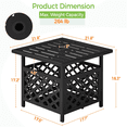 thumbnail image 4 of Yaheetech Outdoor Side Table with Umbrella Hole, Black, 4 of 7