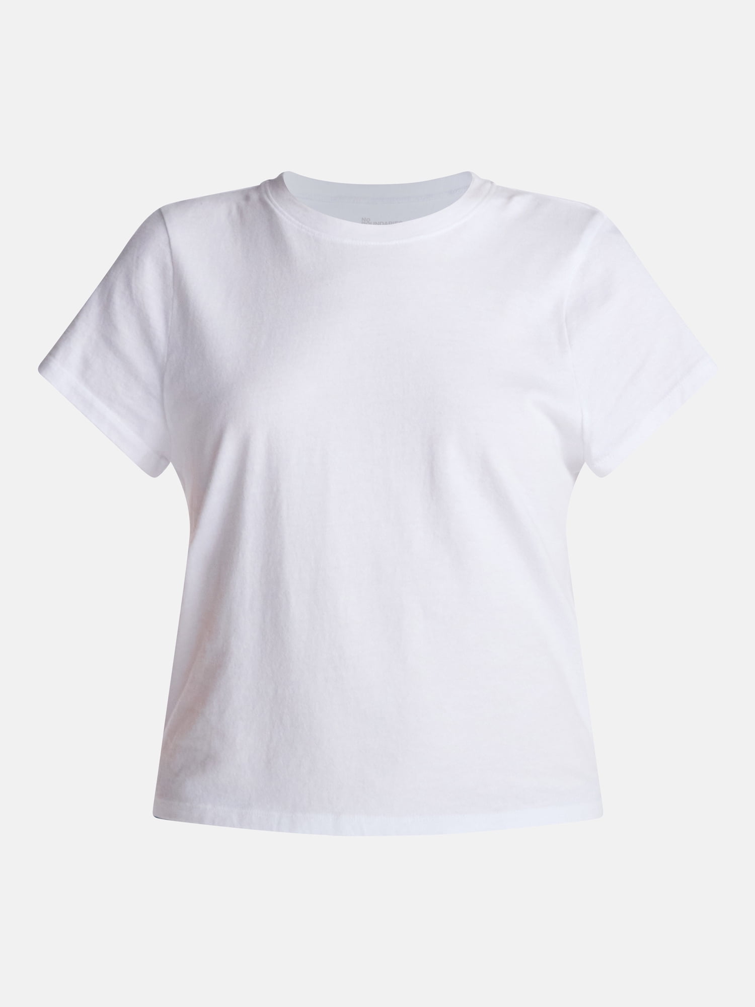 No Boundaries Washed Relaxed Fit Cotton Tee, Women's XXS-XXL