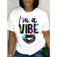 thumbnail image 1 of Vibrant Lips & Letter Print Crew Neck T-Shirt - Soft Micro Elasticity Polyester Fabric, Casual Short Sleeve Tee for Spring & Summer, Machine Washable, Semi-Sheer, Regular Length, Womens Casual Clothi, 1 of 6