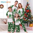thumbnail image 2 of Conjuntos navideños a juego para la familia, conjuntos de pijamas familiares de primavera y otoño, Top de manga larga de algodón + pantalones, conjuntos de ropa para niños, 2 of 4