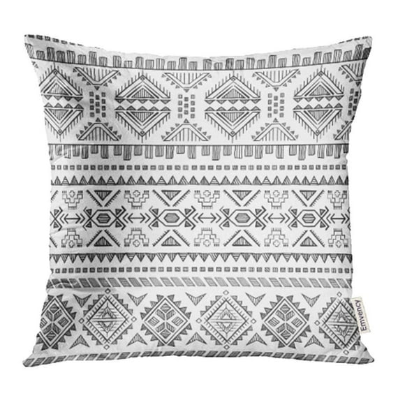 BSDHOME Native Tribal Vintage Ethnic for Your Doodle Abstract Lace African Geometric Pillow Case Pillow Cover 18x18 inch Throw Pillow Covers