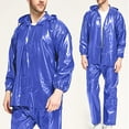 thumbnail image 2 of Dovford Rain Suits for Men Waterproof Heavy Duty Work Jacket with Elastic Pants Concealed Hood Weather Gear Combo Set, 2 of 3