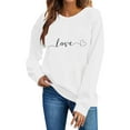 thumbnail image 6 of Womens White Love Sweatshirt - Valentine's Day Oversized Crewneck with Embroidered Heart, Soft Fleece Romantic Pullover Gift for Her & Cozy Wear,Size XS, 6 of 6