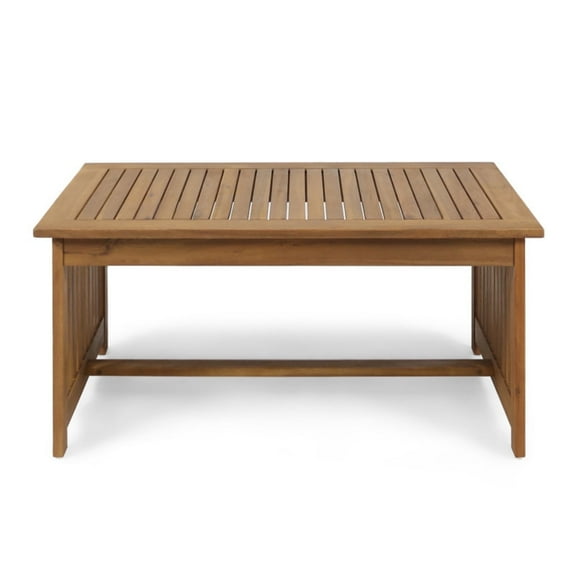 BOFANG Acacia Outdoor Coffee Table, Handcrafted 40" Long Patio