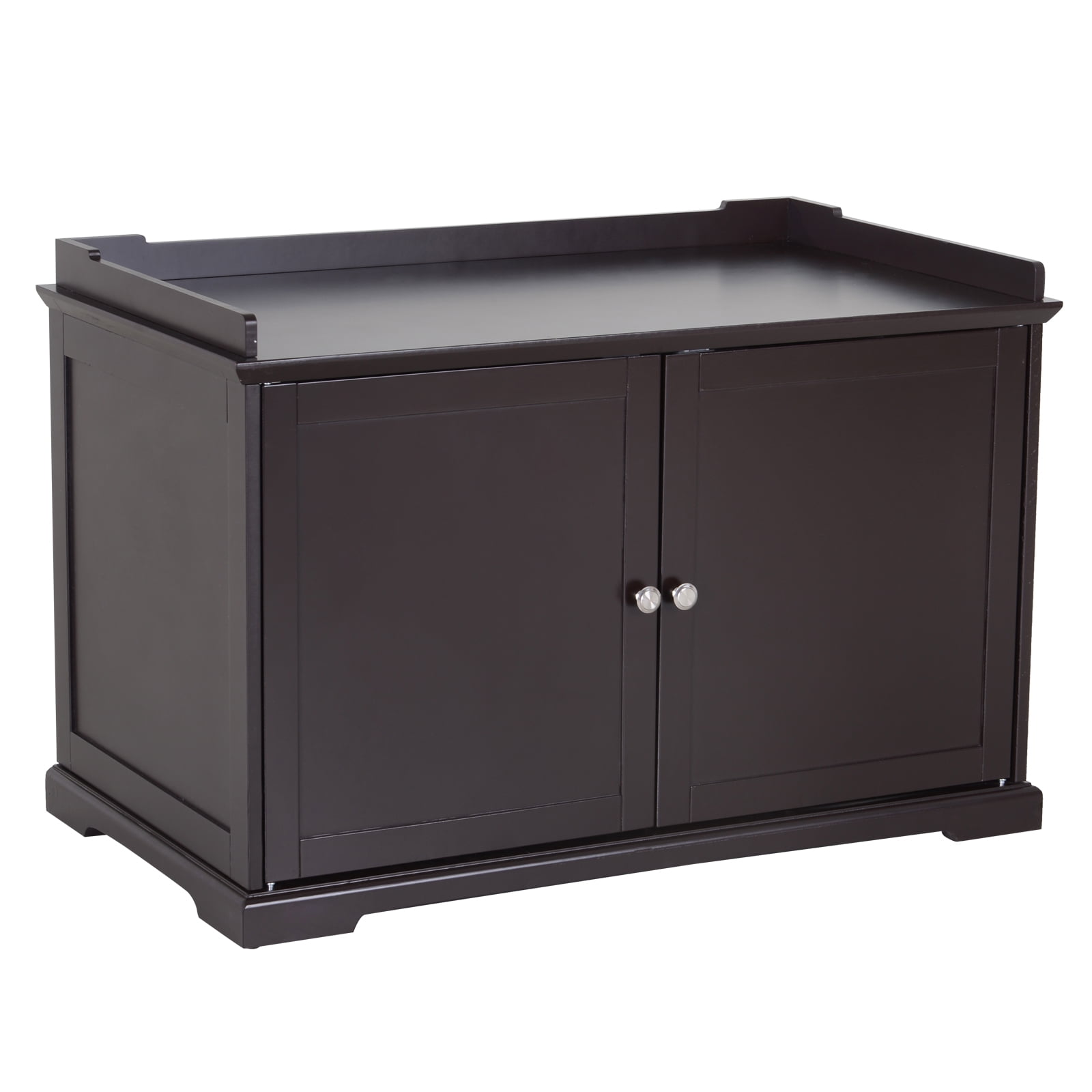 Pawhut 37.5" Wooden Covered Cat Litter Box End Table Hideaway