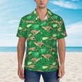 thumbnail image 4 of Daiia Leopard Print Hawaiian Shirt for Men Gentle Cotton Regular Short Sleeve Casual-Large, 4 of 9