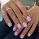 thumbnail image 3 of Uñas postizas cortas de color morado claro, cuadradas, lilas, uñas postizas cortas, pegamento en uñas cuadradas cortas, pegamento de gel en las uñas, uñas cortas para mujeres, uñas acrílicas gruesas,, 3 of 8