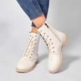 thumbnail image 5 of Taqqpue Women's Ankle Boots Round Toe Lace Up Thick Sole Mid Heel Comfortable Casual Booties for Women Size 5.5-10.5 Fashion Dress Shoes Fall Winter Footwear Casual Walking Daily Wear, 5 of 10