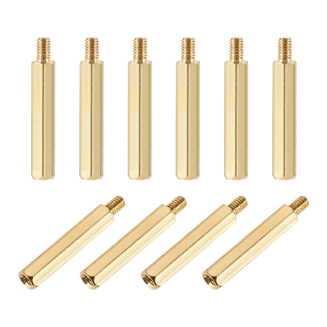 10 Entretoises Hexagonales Laiton M4x35mm - Uxcell - Pour PCB Et Bricolage