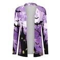 thumbnail image 4 of Pisexur Veste pour Femmes, Cardigans à devant Ouvert, Manteaux Trench, Vestes d'Automne, Mode pour Femmes, Cardigan à Manches Longues Imprimé d'Halloween, Veste, 4 of 4