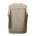 thumbnail image 4 of GrmtClth Mens Utility Fishing Vest 2026 Hiking Camping Multi Pockets Sleeveless Jacket Casual Breathable Outdoor Waistcoats Lightweight Clothing Khaki 2XL, 4 of 8