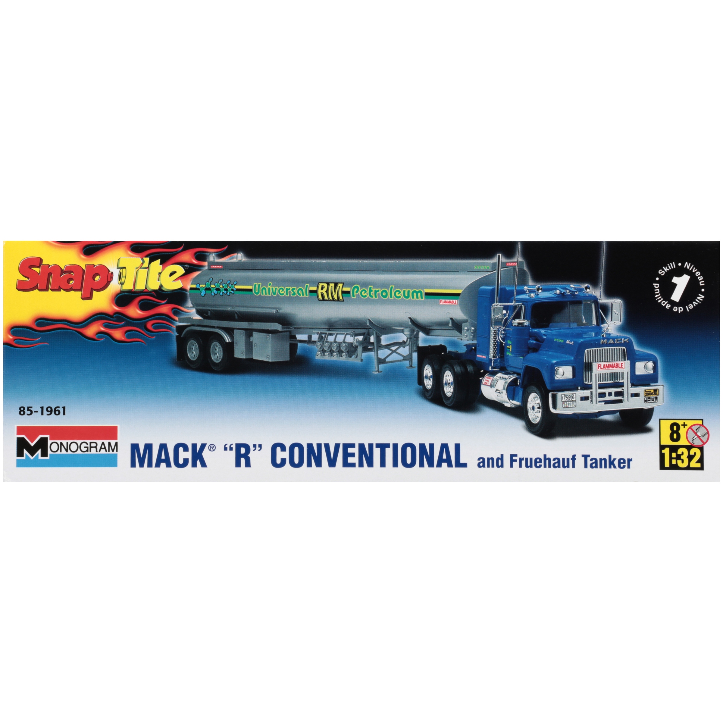 Plastic Model Kit-Mack &apos;&apos;R&apos;&apos; Conv&Fruehauf Tanker 1:32 - image 4 of 4