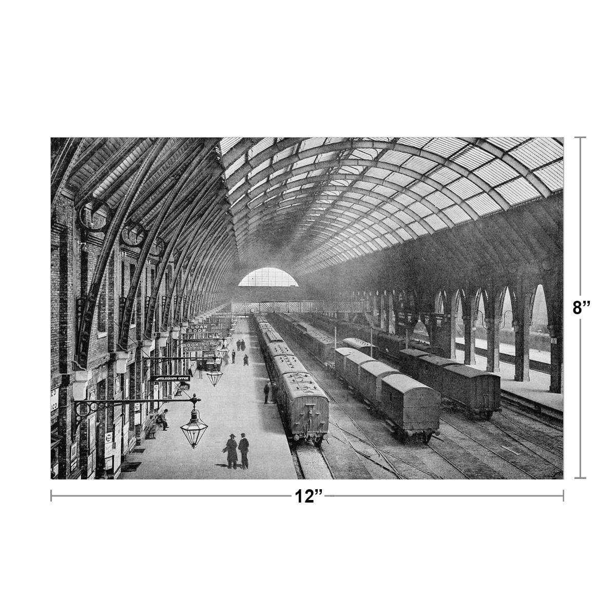 Overstige web Automatisk London England Kings Cross Railway Station Vintage Black And White Photo  Thick Paper Sign Print Picture 12x8 - Walmart.com