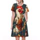 thumbnail image 1 of Easygdp Chef Chicken With Beer Bottles para Vestido Transpirable de Mujer, Vestido Suelto de Manga Corta con Pliegues y Bolsillos para el Verano, 1 of 6