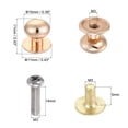 thumbnail image 2 of 10mm Head Dia. Knobs Pull Handle Zinc Alloy Light Gold 20Pack, 2 of 6