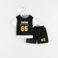thumbnail image 2 of Odeerbi Niños Niñas Uniforme de Baloncesto Atlético Conjunto Número Falso Camiseta de Dos Piezas Pantalones Cortos Ropa Deportiva Ligera Para 1-12 Años, 2 of 5