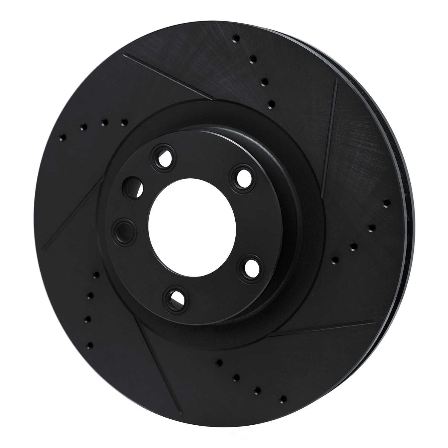 Dynamic Friction Company 633-74057D DFC Brake Rotor - Drilled And Slotted - Black