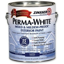 Zinsser White, Satin Interior Exterior Water Base Paint, 1 gal