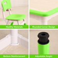 thumbnail image 4 of Lumiparty Kids Table and Chairs Set, Height Adjustable Toddler Table and 4 Chairs, Children Multi-Activity Table with Graffiti Desktop Non-Slip Legs for Ages 2-10, for Daycare, Home, Green, 4 of 7