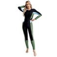 thumbnail image 3 of YiZYiF Women One Piece Wetsuit Full Body Rash Guard Swimsuit Surfing Diving Bathing Suit UPF 50+ Green L, 3 of 7