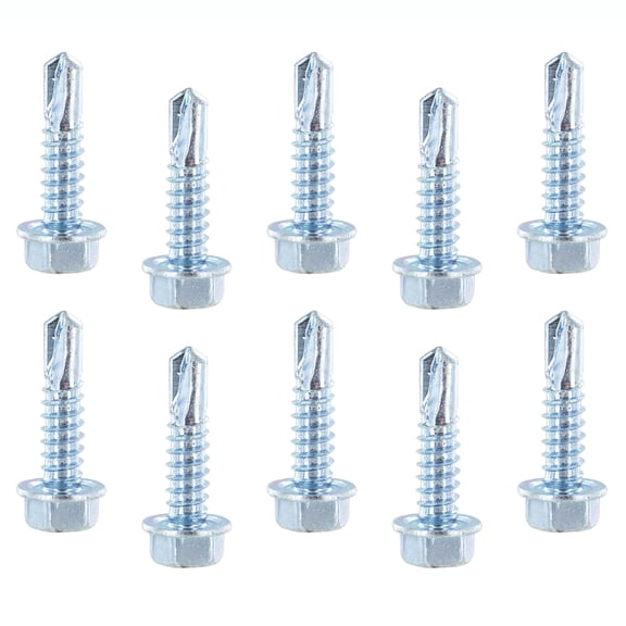 US Cargo Control E Track Fasteners, 1 Inch Hex Screw, Self Drilling Tip, Easily Install E Track In Your Trailer, 10 Pack