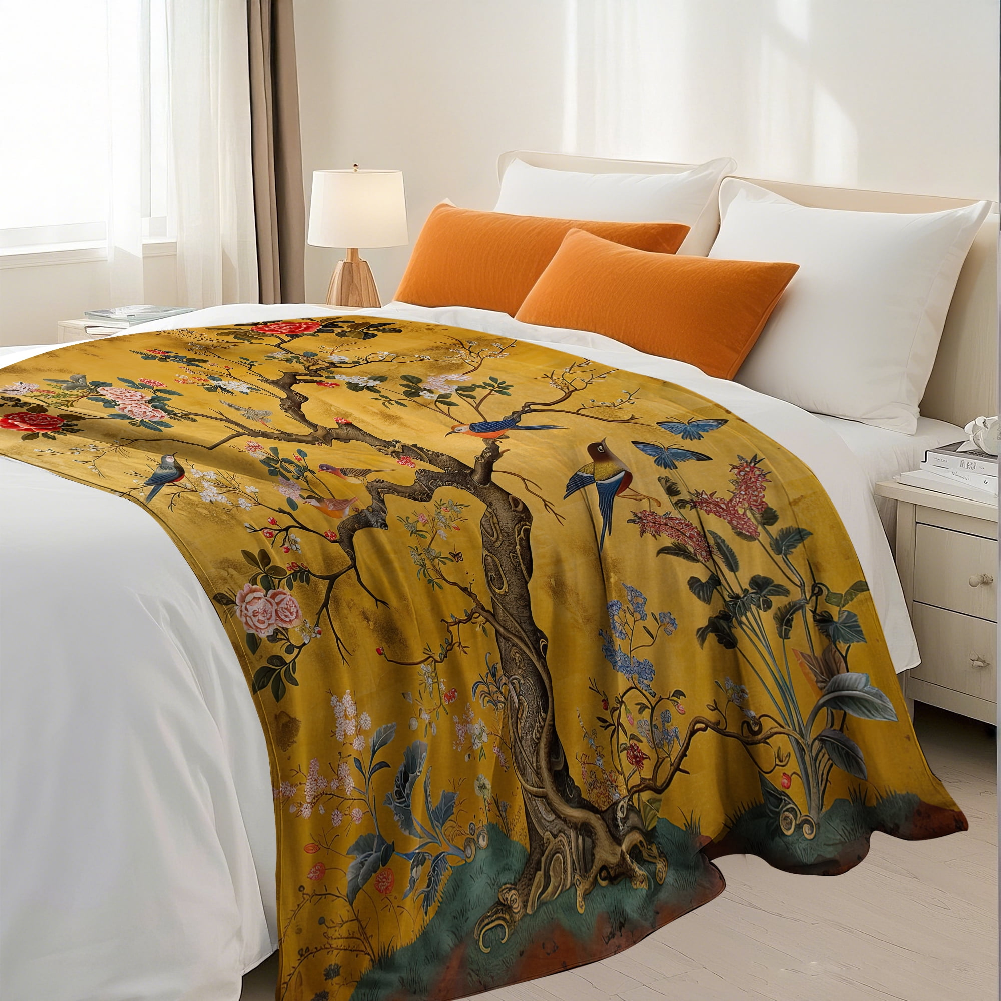 Flannel Fleece Throw Blanket Bed Blanket, Lightweight Cozy Plush Blanket for Sofa Couch,40"X50"