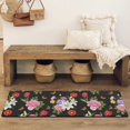 thumbnail image 4 of Pioneer Flower Floral Print Pattern Bathroom Rugs Mat, Non Slip Microfiber Bathroom Rug with Rubber Backing, Soft Mats for Bathroom Floor Tub Shower, 17"x47", 4 of 5