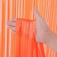 thumbnail image 2 of Nvzi-a 3 Pack 3.3x6.6 Feet Orange Foil Fringe Backdrop Curtains, Tinsel Streamers Birthday Party Decorations, Fringe Backdrop for Graduation, Baby Shower, Gender Reveal, Disco Party, 2 of 2