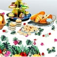 thumbnail image 4 of 133PCS Hawaiian Luau Party Supplies Tropical Dinnerware Set Serves 16, Aloha Plates Napkins Cups Tablecloth Knives Forks Spoons for Birthday Luau Party Decorations, 4 of 7