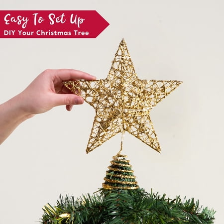 Joiedomi Gold Glitter Star Tree Topper