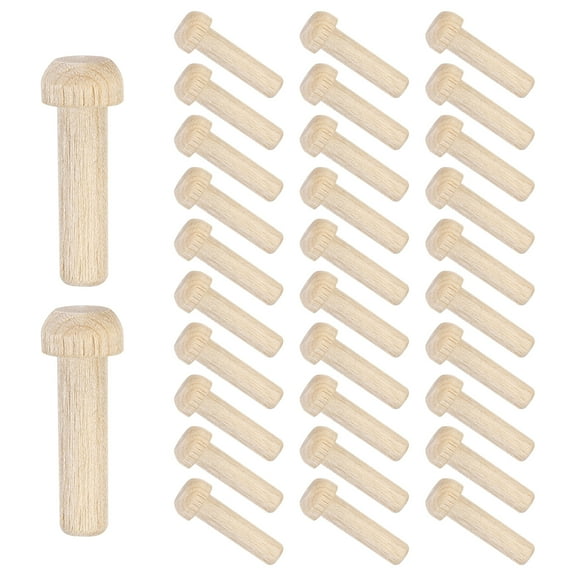 Uxcell Wood Axle Pegs, Mini Wooden Peg Wooden Wheels Shaft for DIY Model Cars Trucks 7/32" Dia. 1-1/16" Length