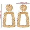 thumbnail image 2 of Dangle Earrings Gold Chunky Hoop Earrings for Women Geometric Large  Hoop Earrings Exaggeration Big Thick Cirlce Drop Earrings Fashion Jewelry Gift, 2 of 9