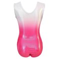 thumbnail image 3 of LIUHUO Customizable Rhythmic Gymnastics Leotard for Girls - White Pink Gradient with Gold Foil Fabric, Perfect for Competition & Performance, 3 of 8