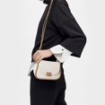 thumbnail image 2 of Bolso de mano para niñas, bolso de hombro, bolso de hombro de PU duradero, bolso de mano para mujer Caqui Blanco, 2 of 9