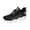 Black, variant on Women's Breathable Walking Running Shoes Casual Lace Up Tennis Sneakers Non Slip Work Sport Athletic Orthopedic Shoes
