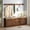 Walnut, variant on 59'' Entryway Bench with Storage 4 Drawers, Rattan Shoe Storage Bench with Cushion, Shoe Cabinet for Living Room
