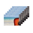 thumbnail image 4 of MKHERT Vintage Acoustic Guitar with Tropical Summer Sea Beach Placemats Table Mats for Dining Room Kitchen Table Decoration 12x18 inch,Set of 6, 4 of 4