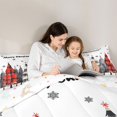 thumbnail image 4 of Manfei Plaid Xmas Tree 7 Pieces Bedding Comforter Set,Merry Christmas Full Bedding Set,Watercolor Ink Painting Fitted Sheet Flat Sheet For Girl Kids,Ultra Soft Home Decor Reversible, 4 of 8