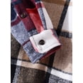 thumbnail image 3 of Zaful Plaid Print Flannel Shirt Deep Red S, 3 of 4