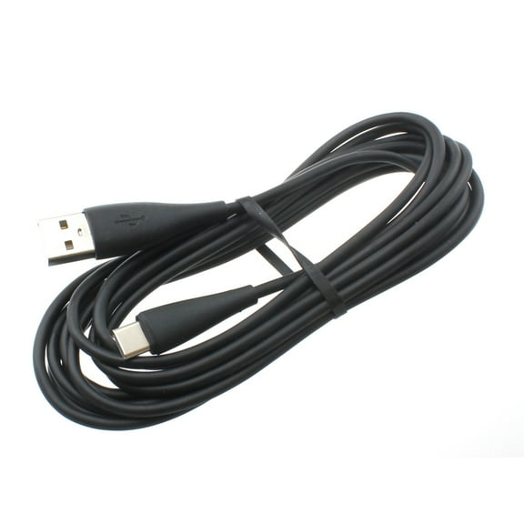 Compatible With LG V50 ThinQ 5G, V40 ThinQ, V35 ThinQ, G8 ThinQ, G7 ThinQ - Premium 10ft Long TPE USB Type-C Cable Sync Wire USB-C Power Cord [Fast Charging Support] Black D9B