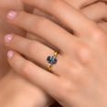 thumbnail image 4 of Gem Stone King 10K Two Tone Gold Green Mystic Topaz Engagement Ring for Women | 2.30 Cttw | Oval 9X7MM | Gemstone November Birthstone | Size 9, 4 of 6