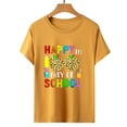 thumbnail image 6 of IROINNID Women's Happy 100th Day Of School Printed T-shirt Short Sleeve Casual Tops, 6 of 7