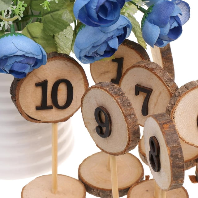 10 Pcs Números de Decoración de Recepción Matrimonio Artículos Ceremoniales Yotijar Números de mesa