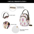 thumbnail image 4 of FORMRS Crossbody Bag for Women Quilted Travel Shoulder Cell Phone Purse with Chain Strap Handbag, Pink Cartoon Ice Cream, 4 of 7
