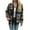 Black, variant on Ruimatai Women's Aztec Print Fleece Shacket Long Sleeve Collared Boho Patchwork Button Up Jacket Coat for Fall and Winter