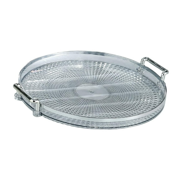 simhoa Multipurpose Serving Tray Cosmetic Perfume Display Vanity Tray Plate for Kitchen Clear